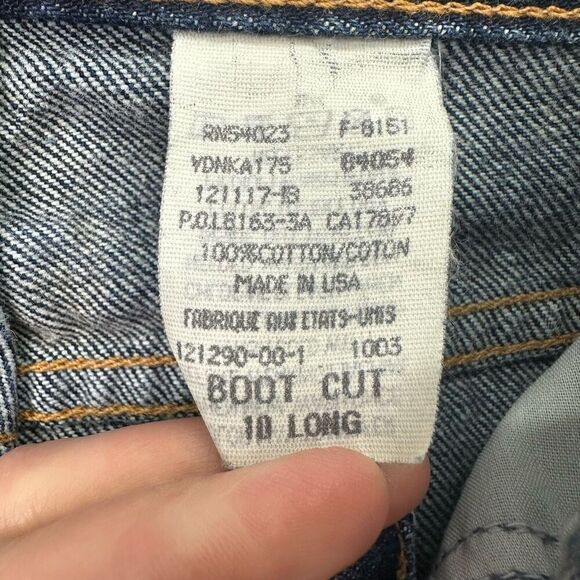 Gap Vintage Y2K Women’s Dark Wash Hidden Button Fly Bootcut High Rise Ridged 100 - Picture 3 of 7